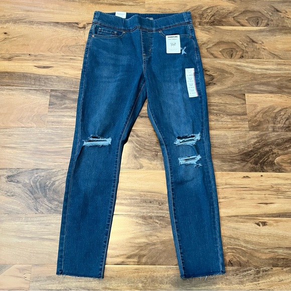 Levis Signature Totally Shaping Pull On Skinny Womens 6S Blue Jean Sequoia Grove - Picture 1 of 8